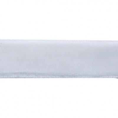 Лента бархатная нейлон, шир.12 мм, (упак. 45,7м), цв.01-белый - купить в Армавире. Цена: 457.61 руб.