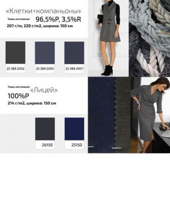 Ткань костюмная клетка 25577 2004, 230 гр/м2, шир.150см, цвет т.синий/сер/ч/бел - купить в Армавире. Цена 539.74 руб.