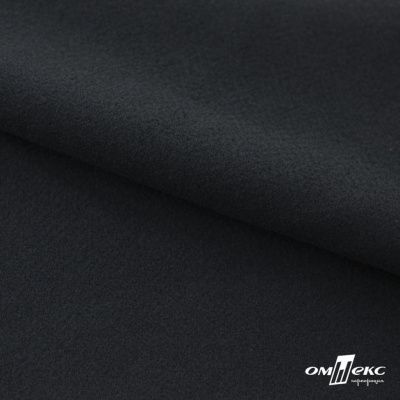 Трикотажное полотно "Капри" 100% полиэстр, 152см, 320 г/м2, чёрный, м - купить в Армавире. Цена 374 руб.