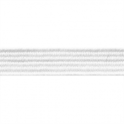 Резиновые нити с текстильным покрытием, шир. 6 мм (182 м/уп), цв.-белый - купить в Армавире. Цена: 705.59 руб.