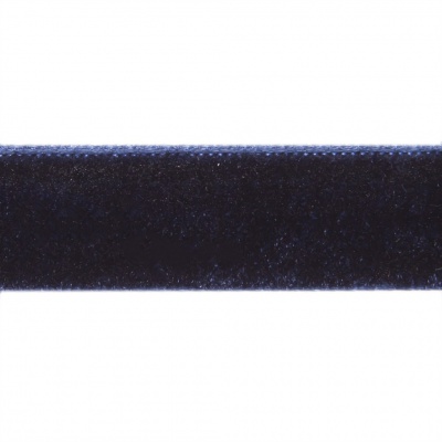 Лента бархатная нейлон, шир.12 мм, (упак. 45,7м), цв.180-т.синий - купить в Армавире. Цена: 411.60 руб.