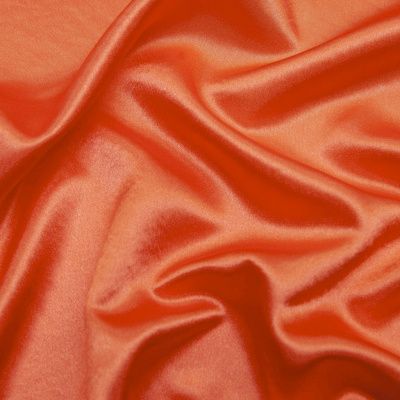 Поли креп-сатин 18-1445, 120 гр/м2, шир.150см, цвет оранжевый - купить в Армавире. Цена 155.57 руб.