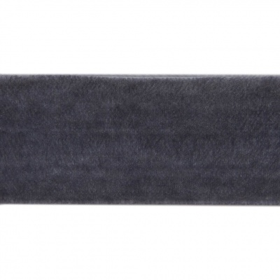 Лента бархатная нейлон, шир.25 мм, (упак. 45,7м), цв.189-т.серый - купить в Армавире. Цена: 981.09 руб.