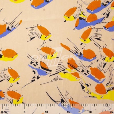 Плательная ткань "Софи" 14.1, 75 гр/м2, шир.150 см, принт птицы - купить в Армавире. Цена 241.49 руб.