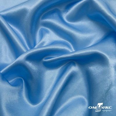 Поли креп-сатин 14-4121, 125 (+/-5) гр/м2, шир.150см, цвет голубой - купить в Армавире. Цена 155.57 руб.