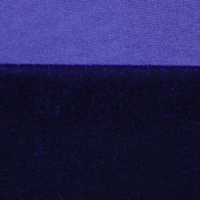 Бархат стрейч №14, 240 гр/м2, шир.160 см, (2,6 м/кг), цвет т.синий - купить в Армавире. Цена 740.88 руб.