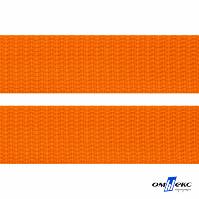 Оранжевый- цв.523 -Текстильная лента-стропа 550 гр/м2 ,100% пэ шир.25 мм (боб.50+/-1 м) - купить в Армавире. Цена: 405.80 руб.