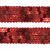 Тесьма с пайетками 3, шир. 20 мм/уп. 25+/-1 м, цвет красный - купить в Армавире. Цена: 778.19 руб.