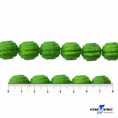 0309-Бусины деревянные "ОмТекс", 16 мм, упак.50+/-3шт, цв.019-зеленый - купить в Армавире. Цена: 62.22 руб.