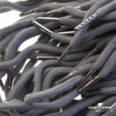 Шнурки #107-08, круглые 130 см, цв.серый - купить в Армавире. Цена: 26.88 руб.