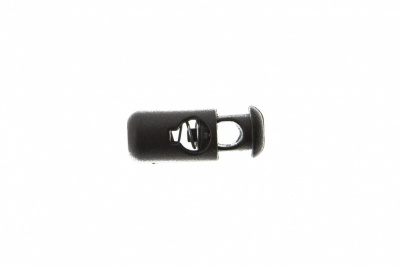 8108 Фиксатор пластиковый "Бочонок", 20х8 мм, цвет чёрный - купить в Армавире. Цена: 1.29 руб.