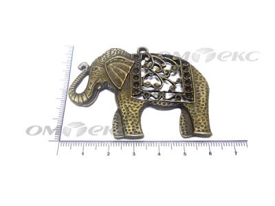 Декоративный элемент для творчества из металла "Слон"  - купить в Армавире. Цена: 26.66 руб.