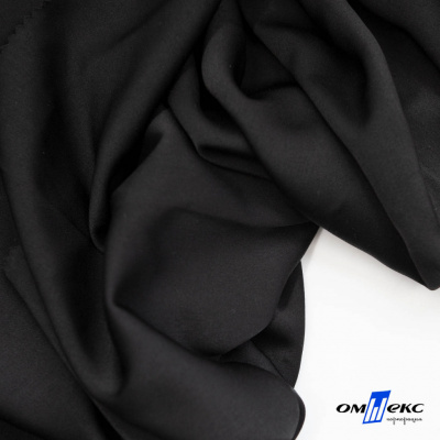 Ткань плательная Габриэль 100% полиэстер,140 (+/-10) гр/м2, шир. 150 см, цв. черный BLACK - купить в Армавире. Цена 248.37 руб.