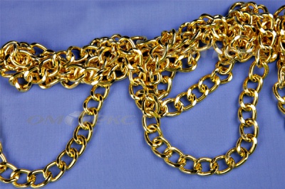 Цепь металл декоративная №11 (17*13) золото (10+/-1 м)  - купить в Армавире. Цена: 1 341.87 руб.