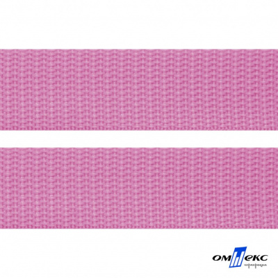 Розовый- цв.513-Текстильная лента-стропа 550 гр/м2 ,100% пэ шир.30 мм (боб.50+/-1 м) - купить в Армавире. Цена: 475.36 руб.