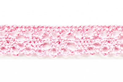 Тесьма кружевная 0621-1607, шир. 15 мм/уп. 20+/-1 м, цвет 096-розовый - купить в Армавире. Цена: 302.42 руб.