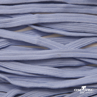 Шнур плетеный (плоский) d-12 мм, (уп.90+/-1м), 100% полиэстер, цв.259 - голубой - купить в Армавире. Цена: 8.62 руб.