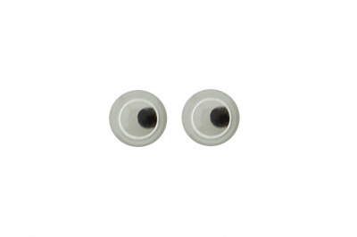 Глазки для игрушек, круглые, с бегающими зрачками, 3 мм/упак.100+/-5 шт, цв. -черно-белые - купить в Армавире. Цена: 25.40 руб.