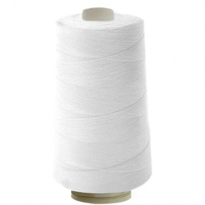 Швейные нитки (армированные) 28S/2, нам. 2 500 м, цвет белый - купить в Армавире. Цена: 148.95 руб.