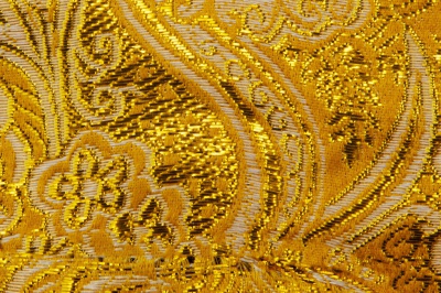 Ткань костюмная жаккард №12, 140 гр/м2, шир.150см, цвет жёлтый - купить в Армавире. Цена 383.29 руб.