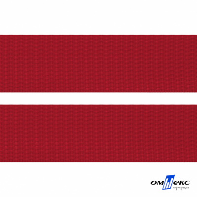 Красный- цв.171 -Текстильная лента-стропа 550 гр/м2 ,100% пэ шир.20 мм (боб.50+/-1 м) - купить в Армавире. Цена: 318.85 руб.