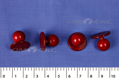 Пуговица поварская "Пукля", 10 мм, цвет красный - купить в Армавире. Цена: 2.28 руб.