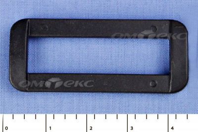 0350РР - пряжка пластиковая регулировочная двухщелевая 32 мм (1,25")- черная - купить в Армавире. Цена: 1.96 руб.