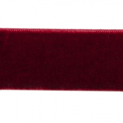 Лента бархатная нейлон, шир.25 мм, (упак. 45,7м), цв.240-бордо - купить в Армавире. Цена: 809.01 руб.