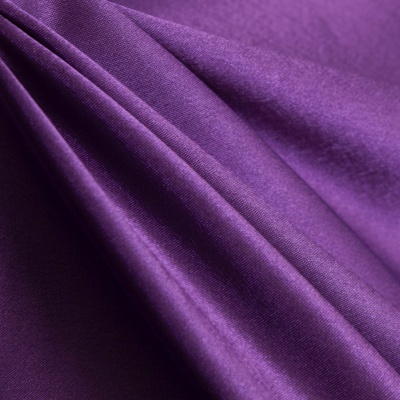 Поли креп-сатин 19-3536, 125 (+/-5) гр/м2, шир.150см, цвет фиолетовый - купить в Армавире. Цена 155.57 руб.
