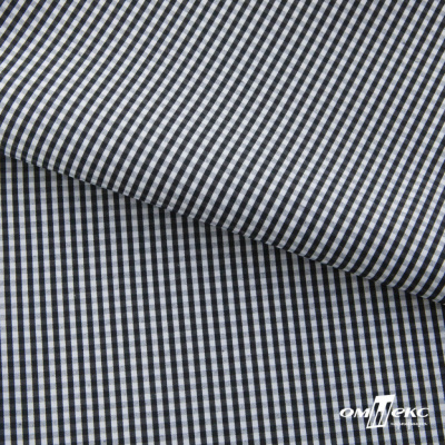 Ткань сорочечная Клетка Виши, 115 г/м2, 58% пэ,42% хл, шир.150 см, цв.6-черный, (арт.111) - купить в Армавире. Цена 306.69 руб.