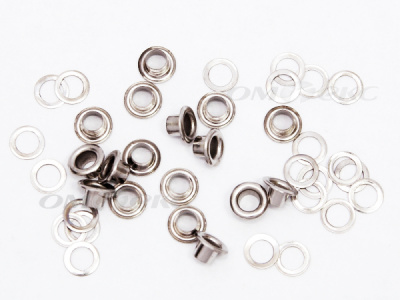 Люверсы металлические, блочка/кольцо, №3 (5 мм) упак.1000 шт- цв.никель - купить в Армавире. Цена: 215.60 руб.