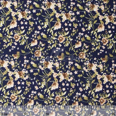 Плательная ткань "Фламенко" 1.1, 80 гр/м2, шир.150 см, принт растительный - купить в Армавире. Цена 243.96 руб.