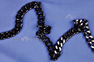 Цепь металл декоративная №9 (13,5*16,5) черная (10+/-1 м)  - купить в Армавире. Цена: 808.92 руб.