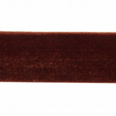 Лента бархатная нейлон, шир.25 мм, (упак. 45,7м), цв.120-шоколад - купить в Армавире. Цена: 981.09 руб.