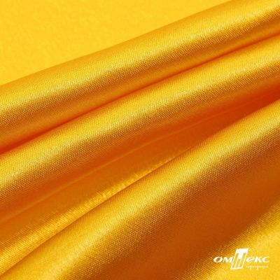 Поли креп-сатин 13-0859, 125 (+/-5) гр/м2, шир.150см, цвет жёлтый - купить в Армавире. Цена 155.57 руб.