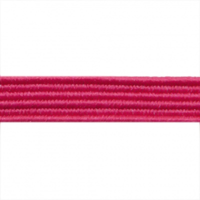 Резиновые нити с текстильным покрытием, шир. 6 мм ( упак.30 м/уп), цв.- 84-фуксия - купить в Армавире. Цена: 155.22 руб.