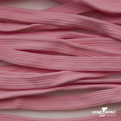 Шнур плетеный (плоский) d-12 мм, (уп.90+/-1м), 100% полиэстер, цв.256 - розовый - купить в Армавире. Цена: 8.62 руб.
