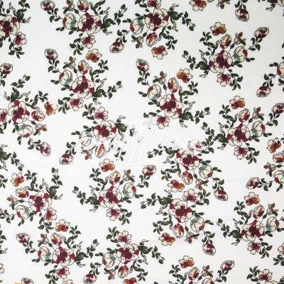 Плательная ткань "Фламенко" 23.1, 80 гр/м2, шир.150 см, принт растительный - купить в Армавире. Цена 264.56 руб.