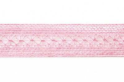 Тесьма кружевная 0621-1669, шир. 20 мм/уп. 20+/-1 м, цвет 096-розовый - купить в Армавире. Цена: 673.91 руб.