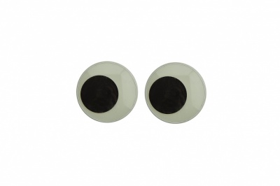 Глазки для игрушек, круглые, с бегающими зрачками, 10 мм/упак.50+/-2 шт, цв. -черно-белые - купить в Армавире. Цена: 35.20 руб.