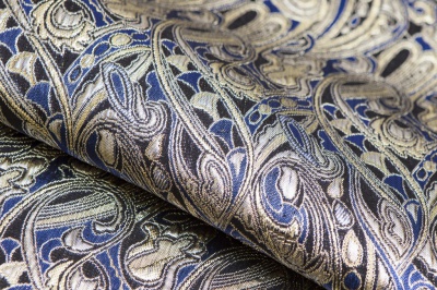 Ткань костюмная жаккард, 135 гр/м2, шир.150см, цвет синий№18 - купить в Армавире. Цена 441.95 руб.