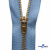 Молнии джинсовые металл т-5, 18 см латунь (YG), цв.-деним (231) - купить в Армавире. Цена: 22.80 руб.
