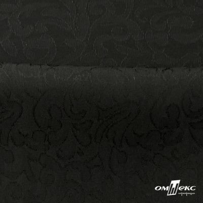Ткань жаккард королевский, 100% полиэстр 180 г/м 2, шир.150 см, цв-черный - купить в Армавире. Цена 296.39 руб.