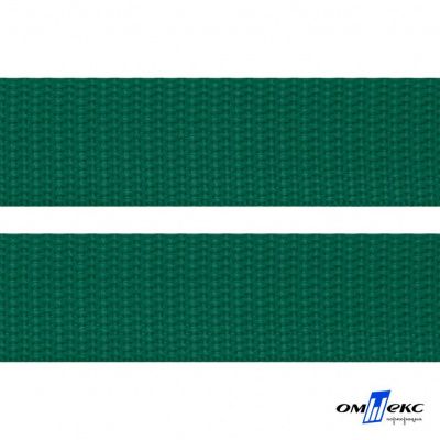 Зелёный- цв.876 -Текстильная лента-стропа 550 гр/м2 ,100% пэ шир.20 мм (боб.50+/-1 м) - купить в Армавире. Цена: 318.85 руб.
