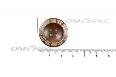 Пуговица деревянная круглая №53 (25мм) - купить в Армавире. Цена: 3.68 руб.