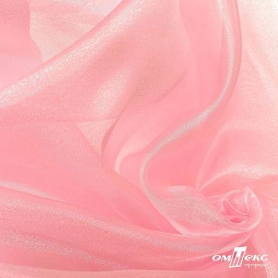 Ткань органза, 100% полиэстр, 28г/м2, шир. 150 см, цв. #47 розовая пудра - купить в Армавире. Цена 86.24 руб.