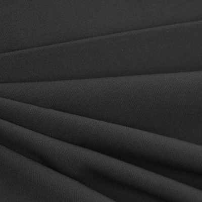 Костюмная ткань "Элис", 200 гр/м2, шир.150см, цвет чёрный - купить в Армавире. Цена 306.20 руб.