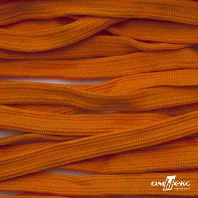 Шнур плетеный (плоский) d-12 мм, (уп.90+/-1м), 100% полиэстер, цв.267 - оранжевый - купить в Армавире. Цена: 8.62 руб.