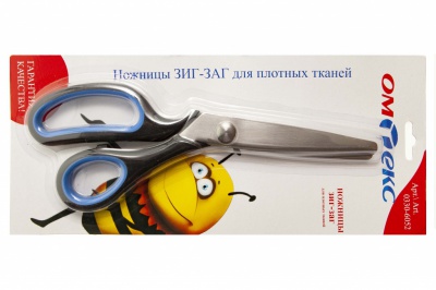 Ножницы арт.0330-6052 "ЗИГ-ЗАГ" 5 мм, для плотных тканей , 9"/ 229 мм - купить в Армавире. Цена: 733.08 руб.