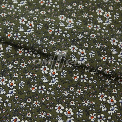 Плательная ткань "Фламенко" 11.2, 80 гр/м2, шир.150 см, принт растительный - купить в Армавире. Цена 259.21 руб.